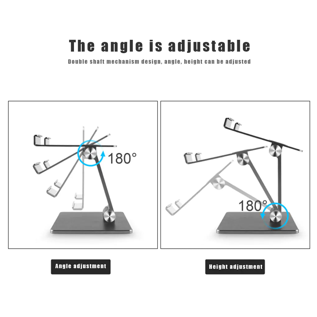 Adjustable Alloy Tablet and Phone Desktop Stand