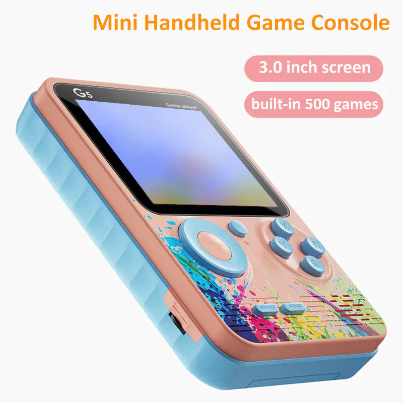 Portable Retro Game Console for 2 Players with 500 Games