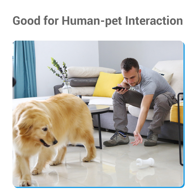 Cheerble App Control Indoor Outdoor Bone Shape Interactive Dog Toy Wickedbone