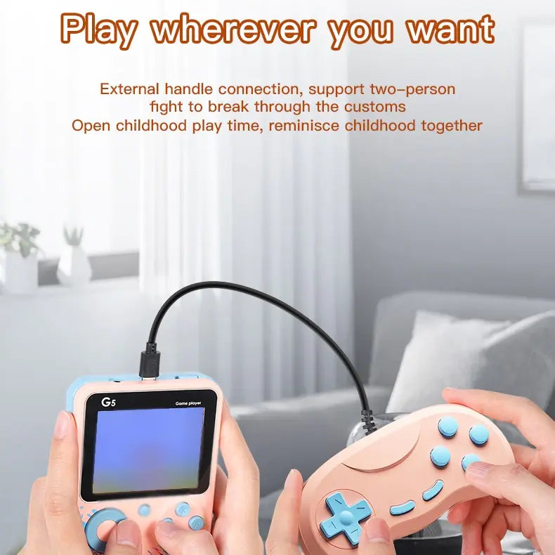 Portable Retro Game Console for 2 Players with 500 Games